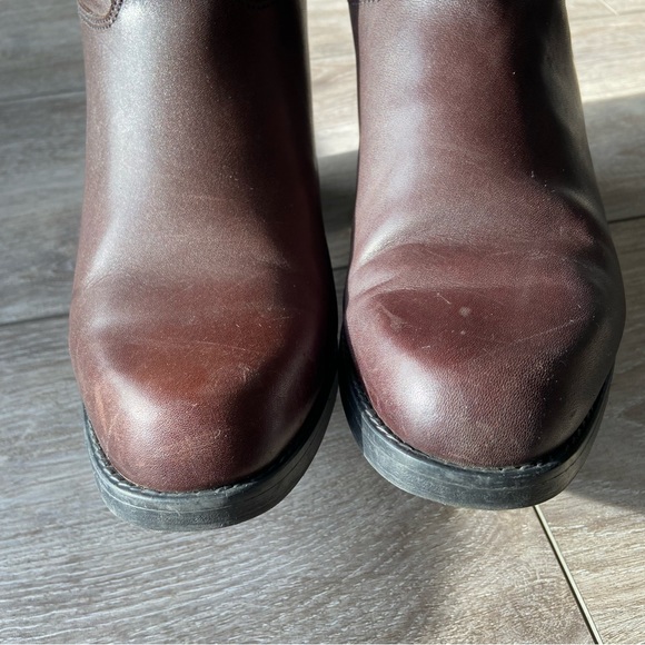 Aqua College Brown Leather Fleece Lining Riding Boots - Picture 4 of 13